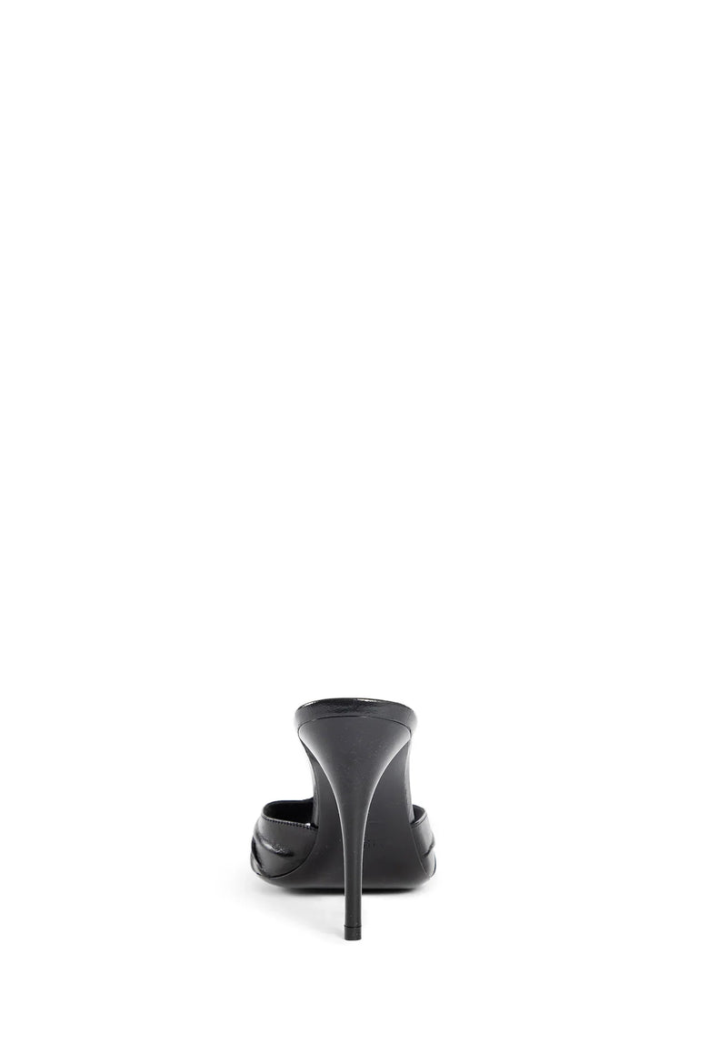SAINT LAURENT WOMAN BLACK SANDALS & SLIDES - Antonioli.eu