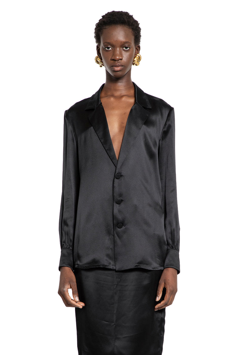 SAINT LAURENT WOMAN BLACK SHIRTS