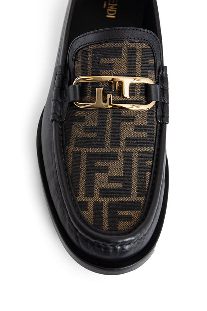 FENDI MAN BLACK LOAFERS & FLATS