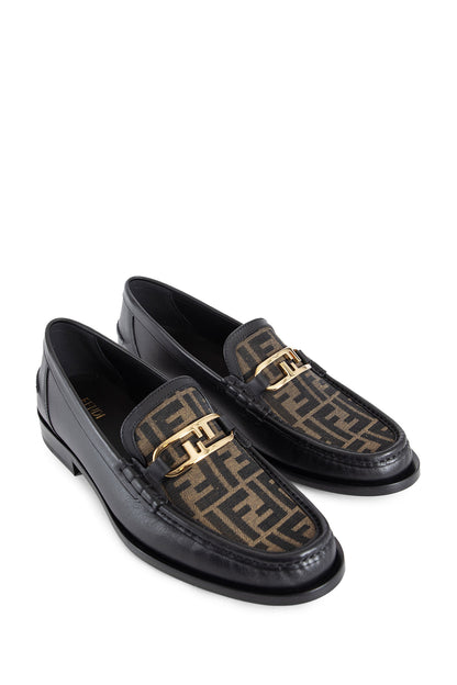 FENDI MAN BLACK LOAFERS & FLATS