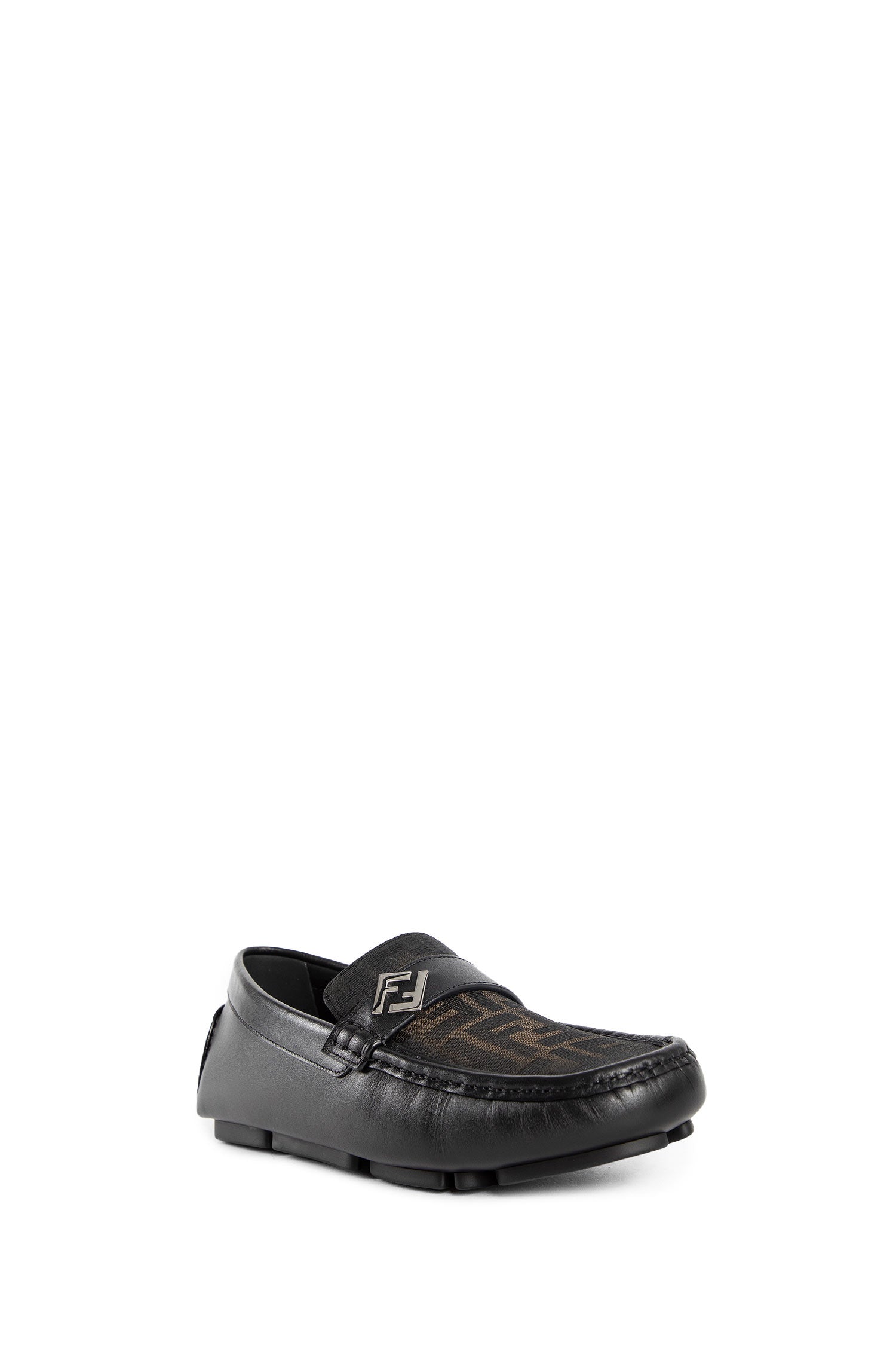 FENDI MAN BLACK LOAFERS & FLATS