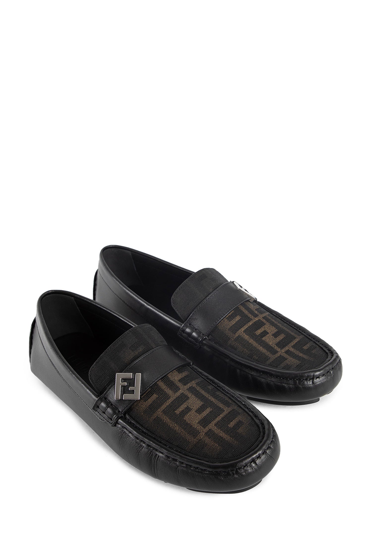 FENDI MAN BLACK LOAFERS & FLATS