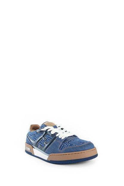 Fendi Match Denim-Effect FF Sneakers