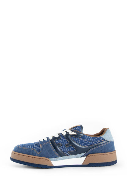 Fendi Match Denim-Effect FF Sneakers