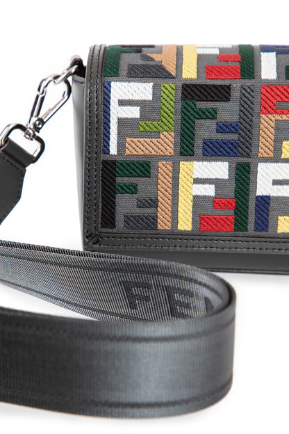 FENDI MAN GREY CROSSBODY BAGS