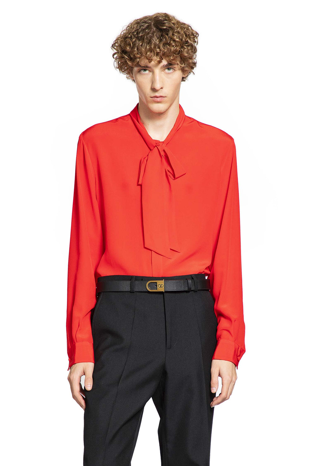 VALENTINO Silk Crepe Shirt man