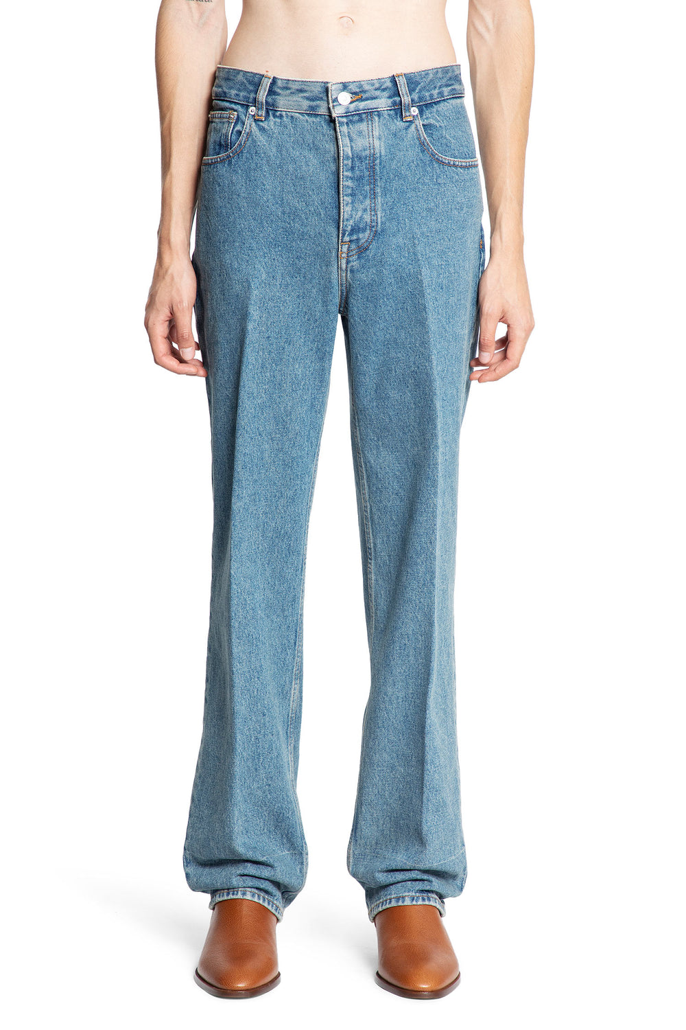 Washed 5 Pocket Jeans