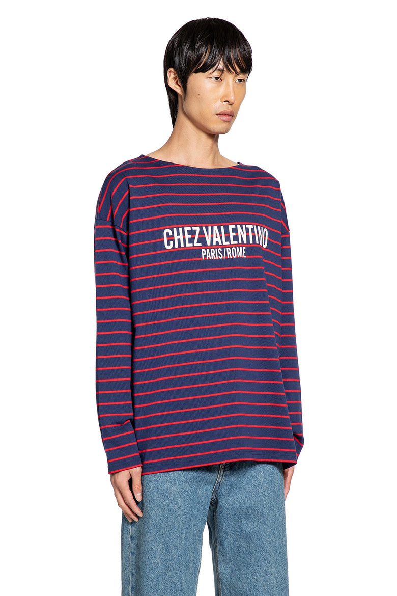 Chez Valentino Striped Long Sleeve T-Shirt