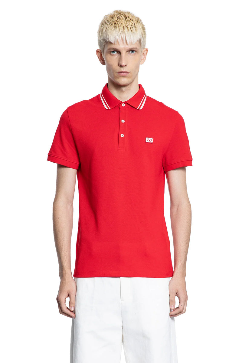VLogo Patch Cotton Piqué Polo Shirt - Antonioli.eu
