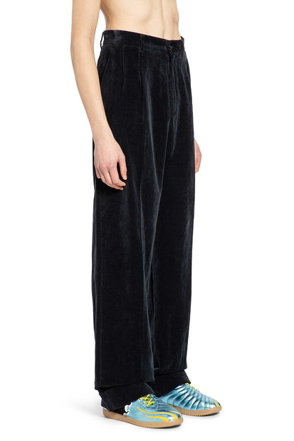 Washed Cotton Linen Velvet Trousers