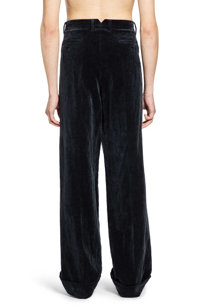 Washed Cotton Linen Velvet Trousers