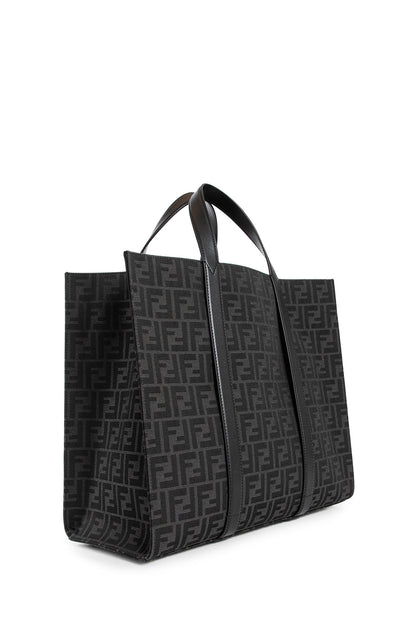 FENDI MAN BLACK TOTE BAGS