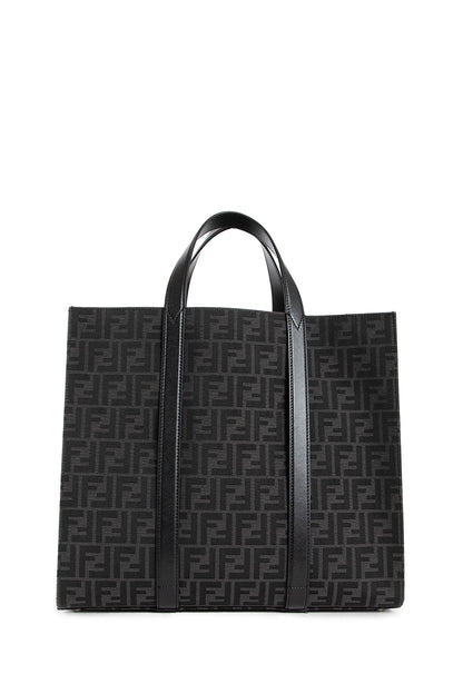 FENDI MAN BLACK TOTE BAGS