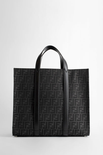 FENDI MAN BLACK TOTE BAGS