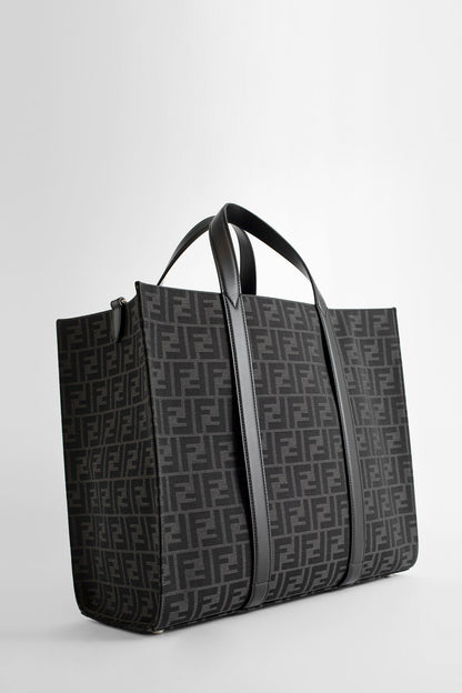 FENDI MAN BLACK TOTE BAGS