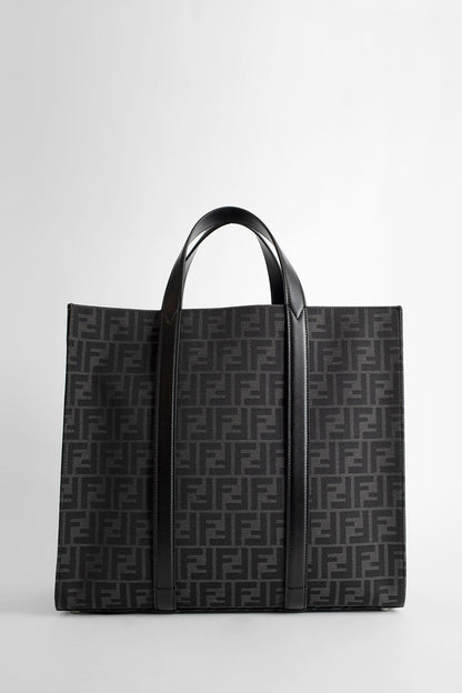 FENDI MAN BLACK TOTE BAGS