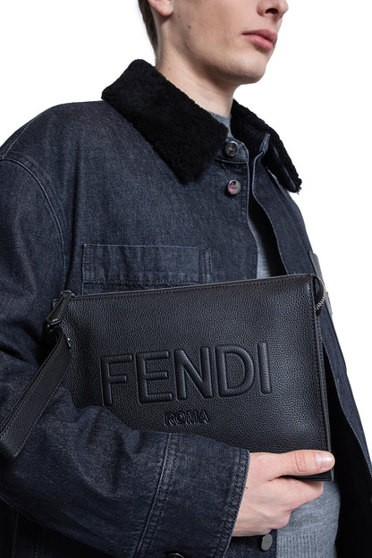 FENDI MAN BLACK CLUTCHES & POUCHES