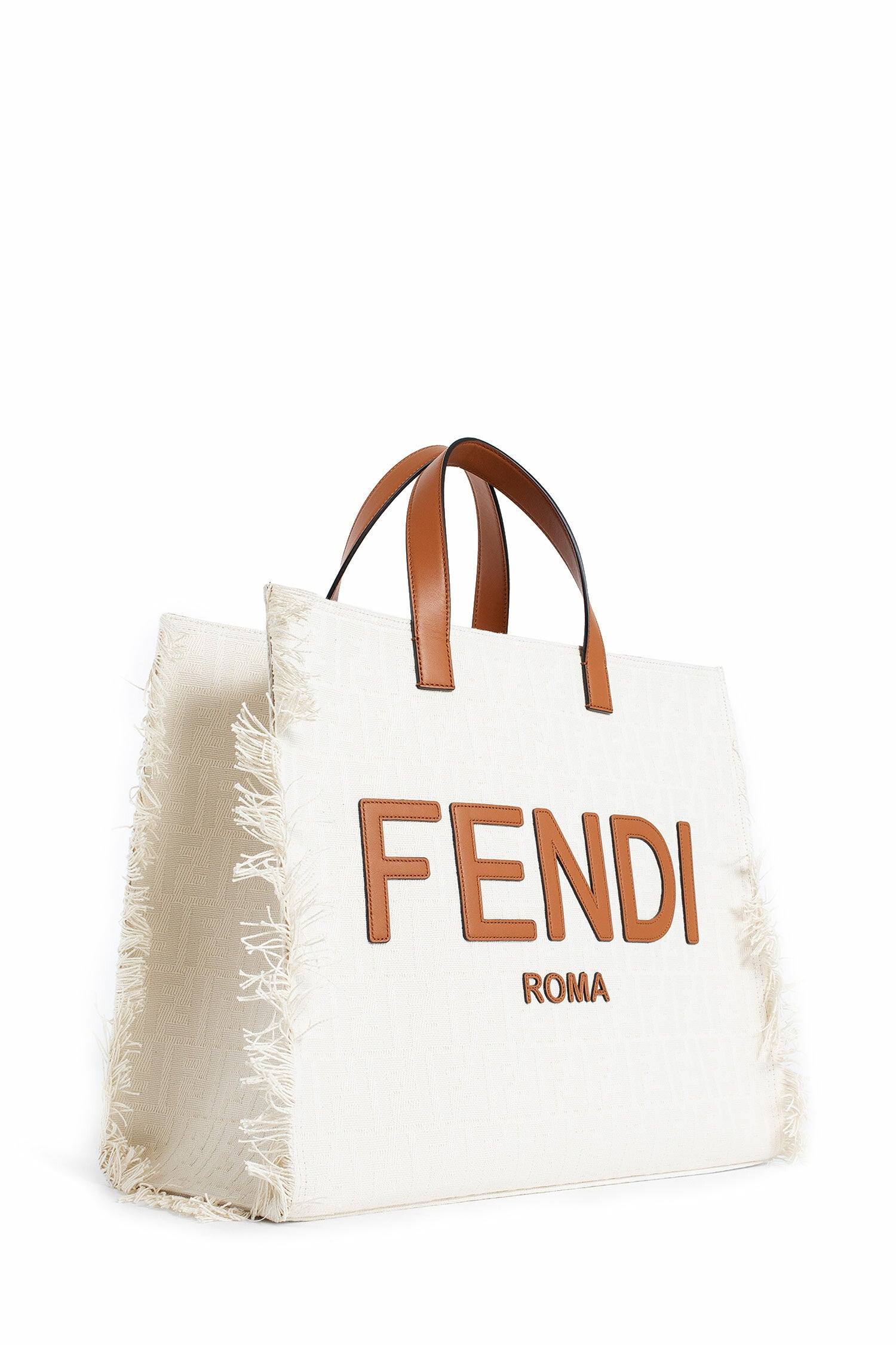 FENDI MAN WHITE TOTE BAGS