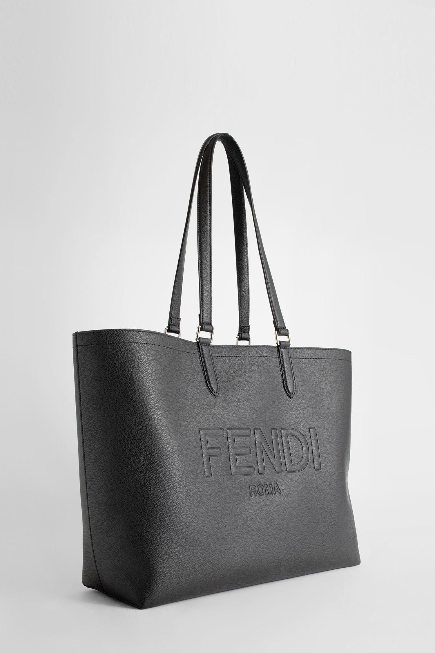 FENDI MAN BLACK TOTE BAGS