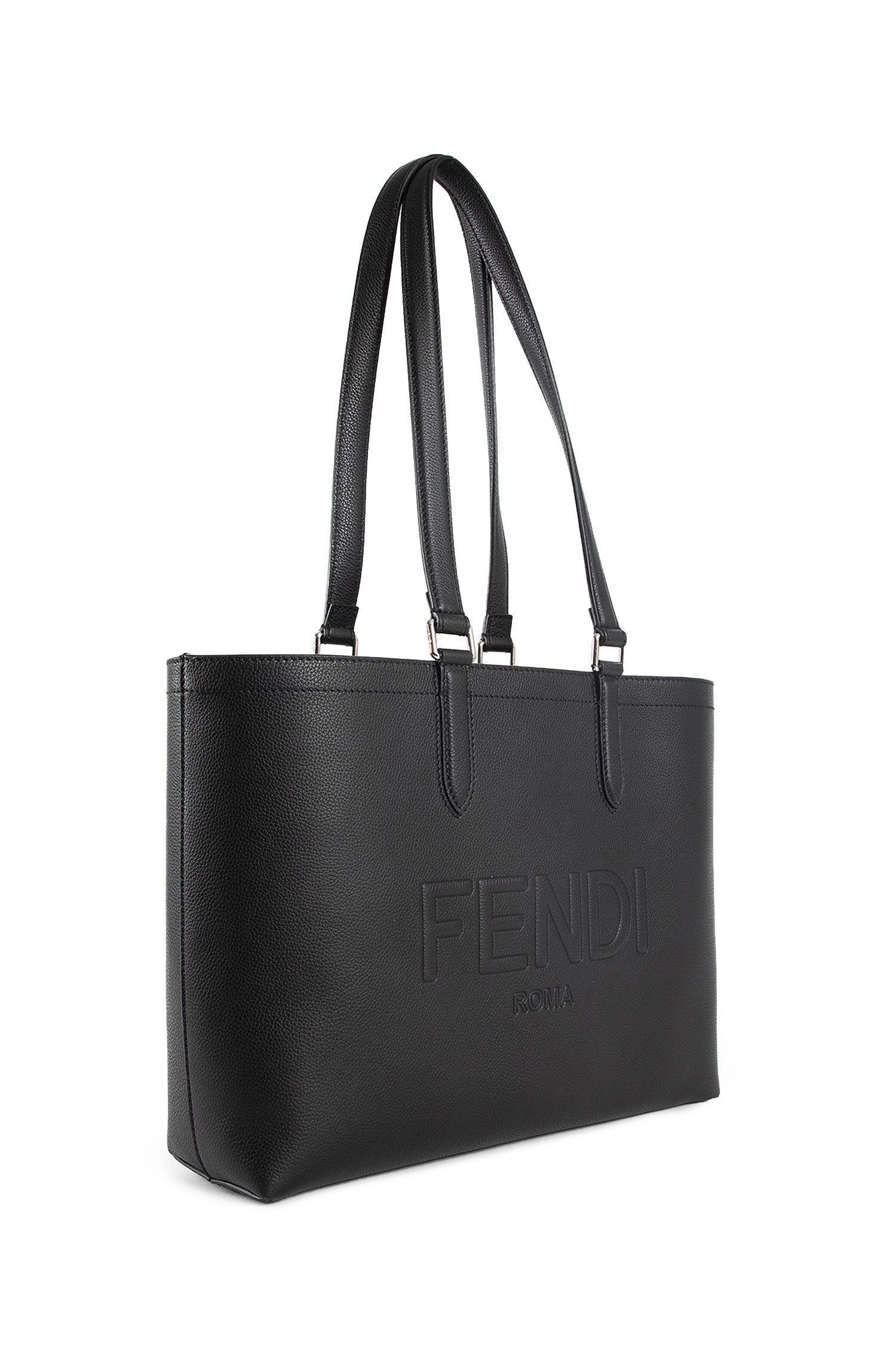 FENDI MAN BLACK TOTE BAGS