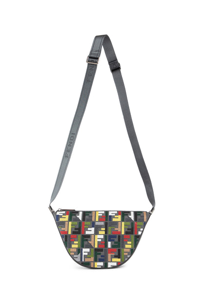 FENDI MAN GREY SHOULDER BAGS