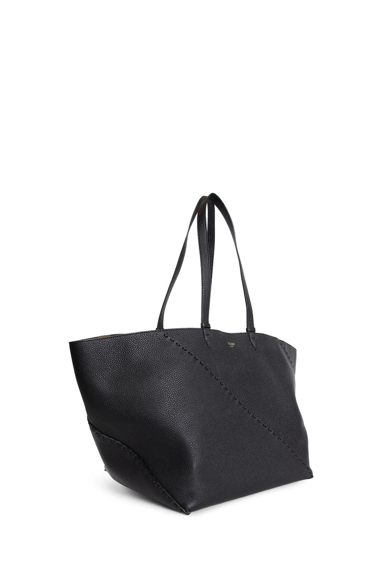 FENDI MAN BLACK TOTE BAGS