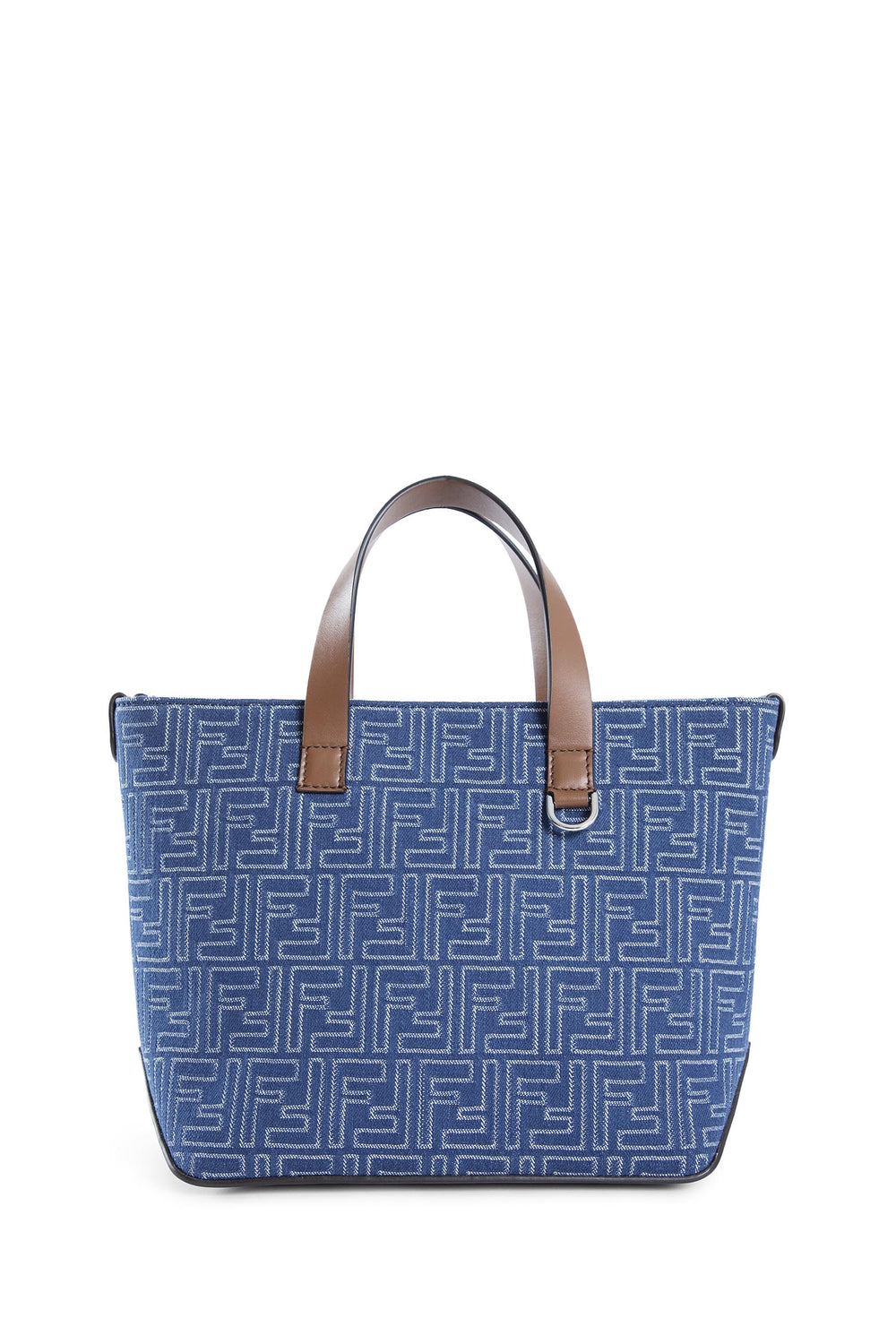 FF Denim-Effect Shopping Bag Small