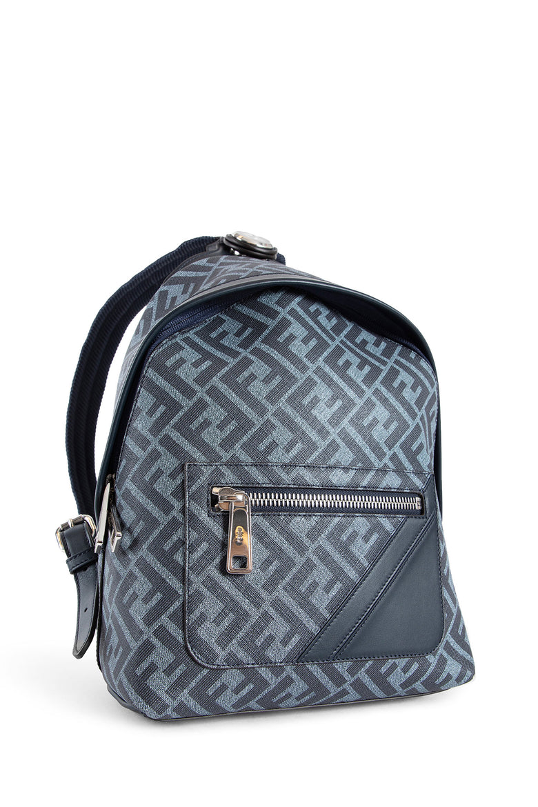 FENDI MAN BLUE BACKPACKS & TRAVEL BAGS