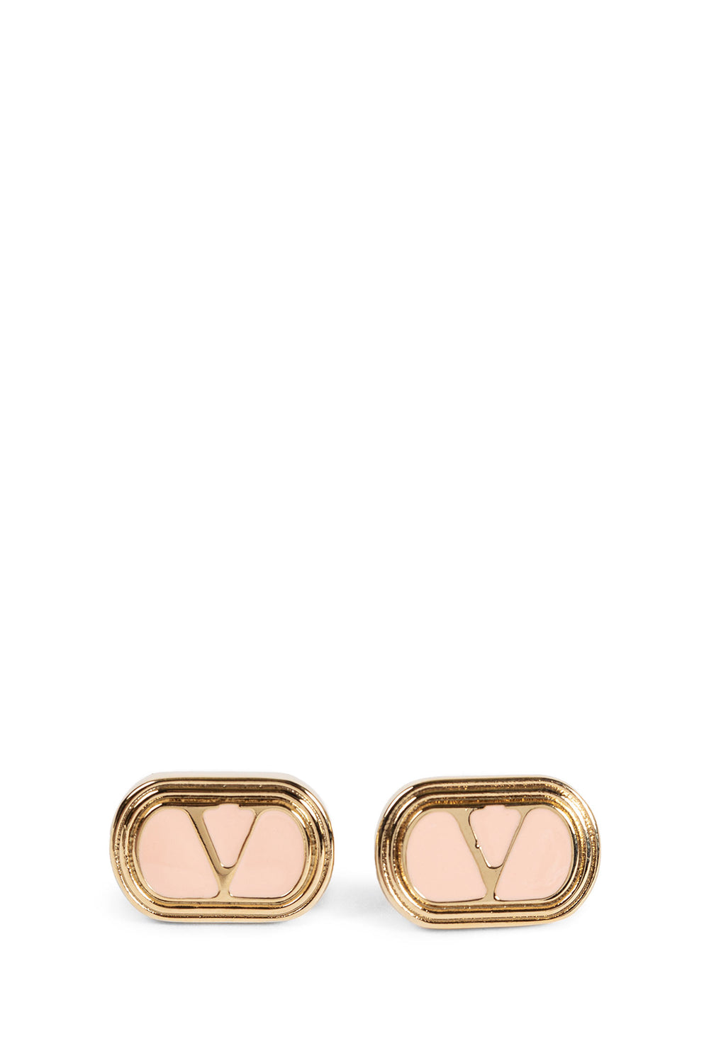 Oval-Frame Logo Earrings