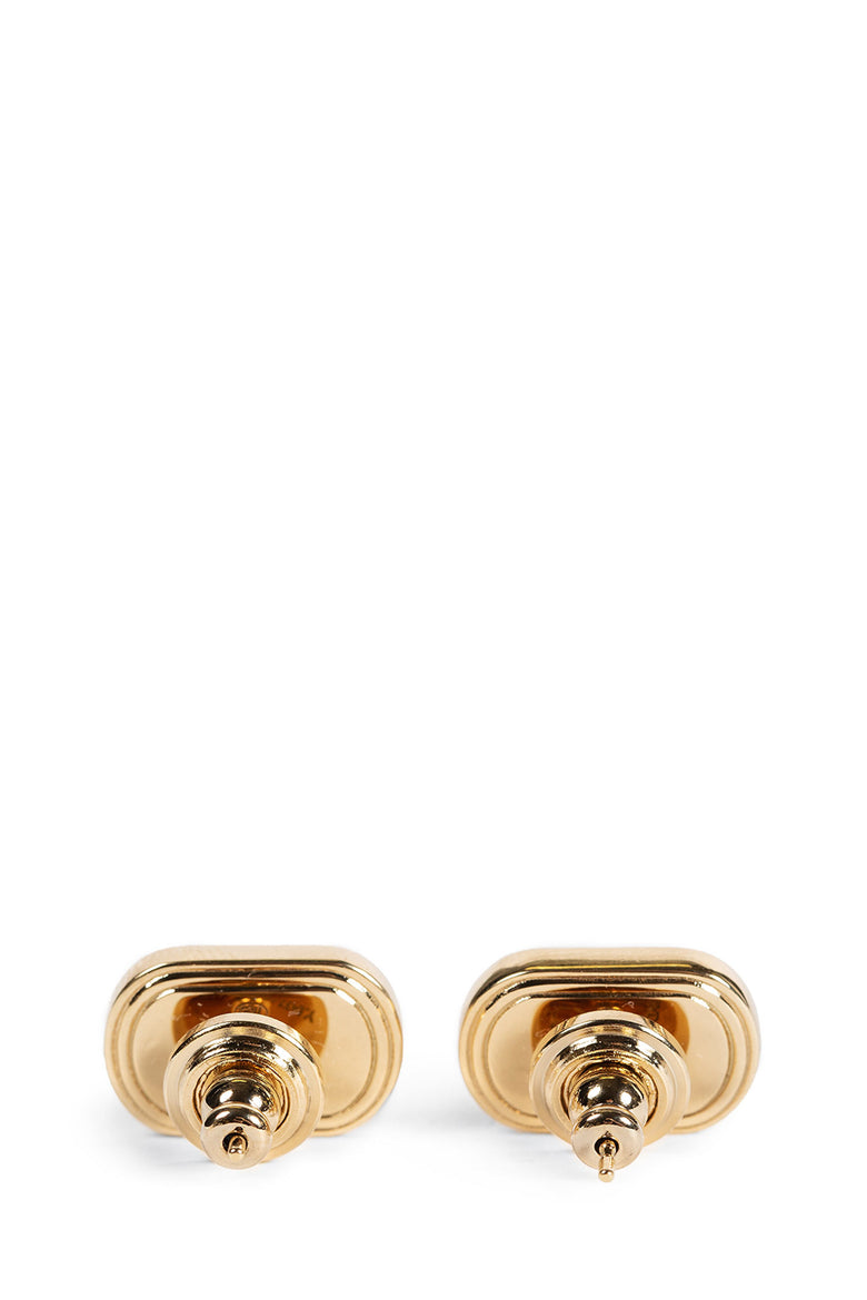 Oval-Frame Logo Earrings