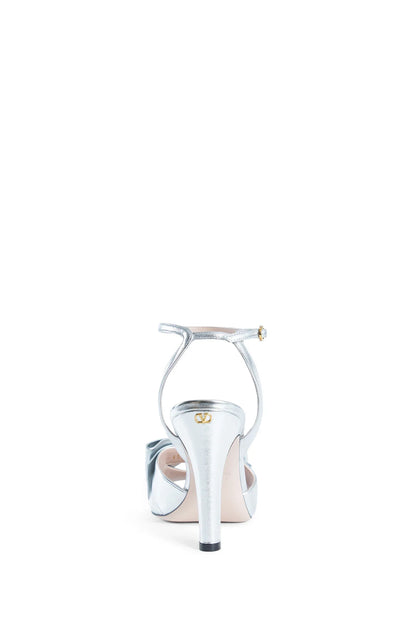 VALENTINO WOMAN SILVER SANDALS & SLIDES - Antonioli.eu