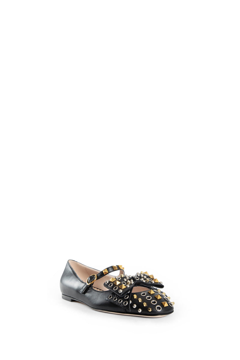Mary-Jane Bowow Ballerinas With Studs - Antonioli.eu