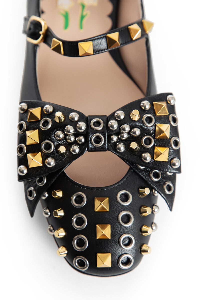 Mary-Jane Bowow Ballerinas With Studs - Antonioli.eu