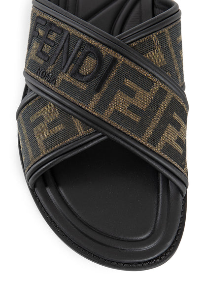 FENDI MAN BROWN SANDALS & SLIDES