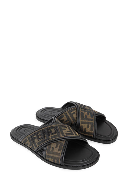 FENDI MAN BROWN SANDALS & SLIDES