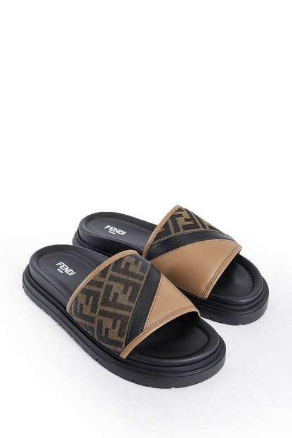 FENDI MAN BROWN SANDALS & SLIDES