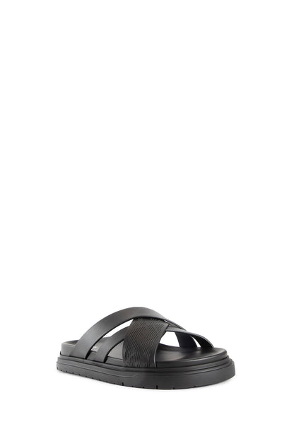 FENDI MAN BLACK SANDALS & SLIDES