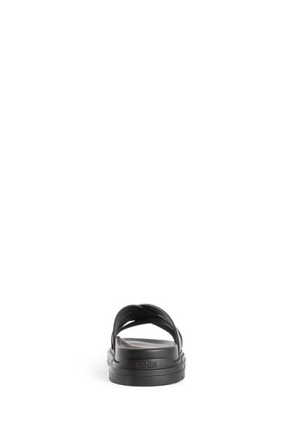 FENDI MAN BLACK SANDALS & SLIDES