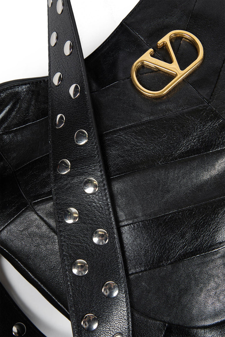 Hoboho Chevron Nappa Hobo Bag