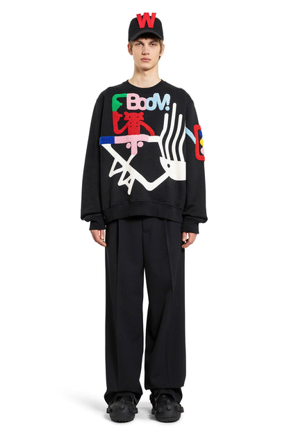 WALTER VAN BEIRENDONCK MAN BLACK SWEATSHIRTS