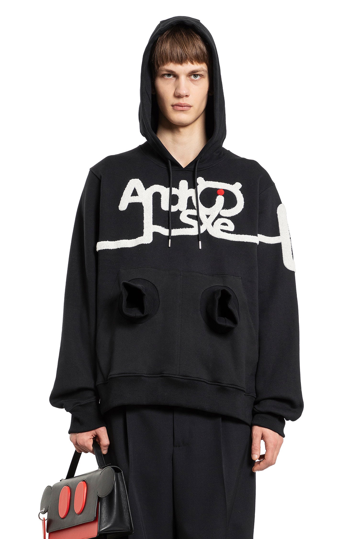 WALTER VAN BEIRENDONCK MAN BLACK SWEATSHIRTS