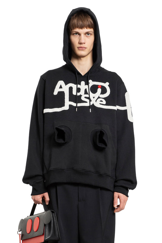 WALTER VAN BEIRENDONCK MAN BLACK SWEATSHIRTS