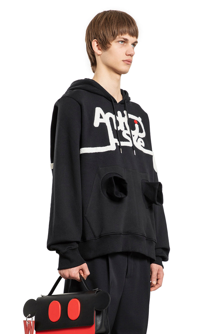 WALTER VAN BEIRENDONCK MAN BLACK SWEATSHIRTS