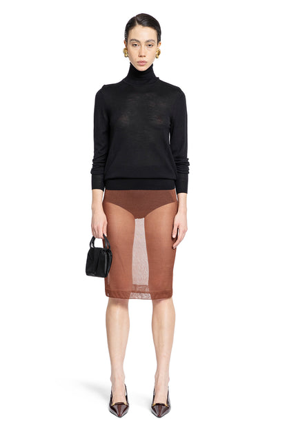 SAINT LAURENT WOMAN BLACK KNITWEAR