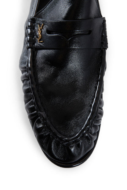 SAINT LAURENT MAN BLACK LOAFERS & FLATS