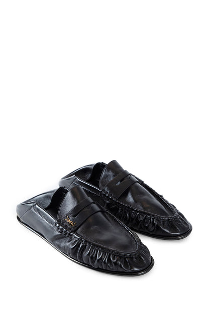 SAINT LAURENT MAN BLACK LOAFERS & FLATS