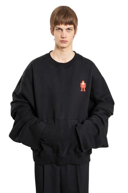 WALTER VAN BEIRENDONCK MAN BLACK SWEATSHIRTS