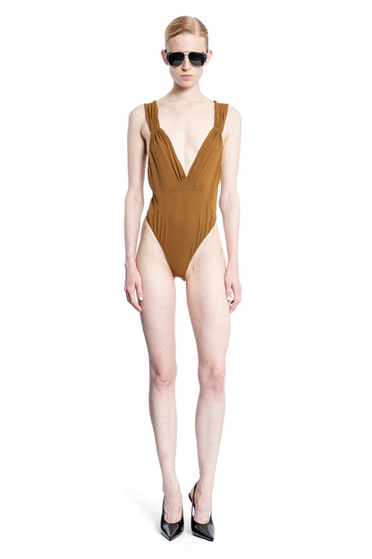 Antonioli SAINT LAURENT WOMAN BROWN BODYSUITS