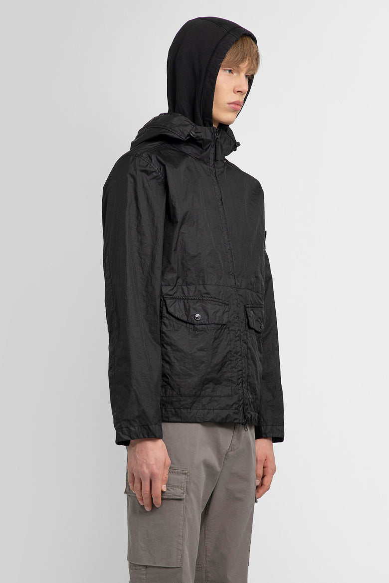 STONE ISLAND MAN BLACK JACKETS