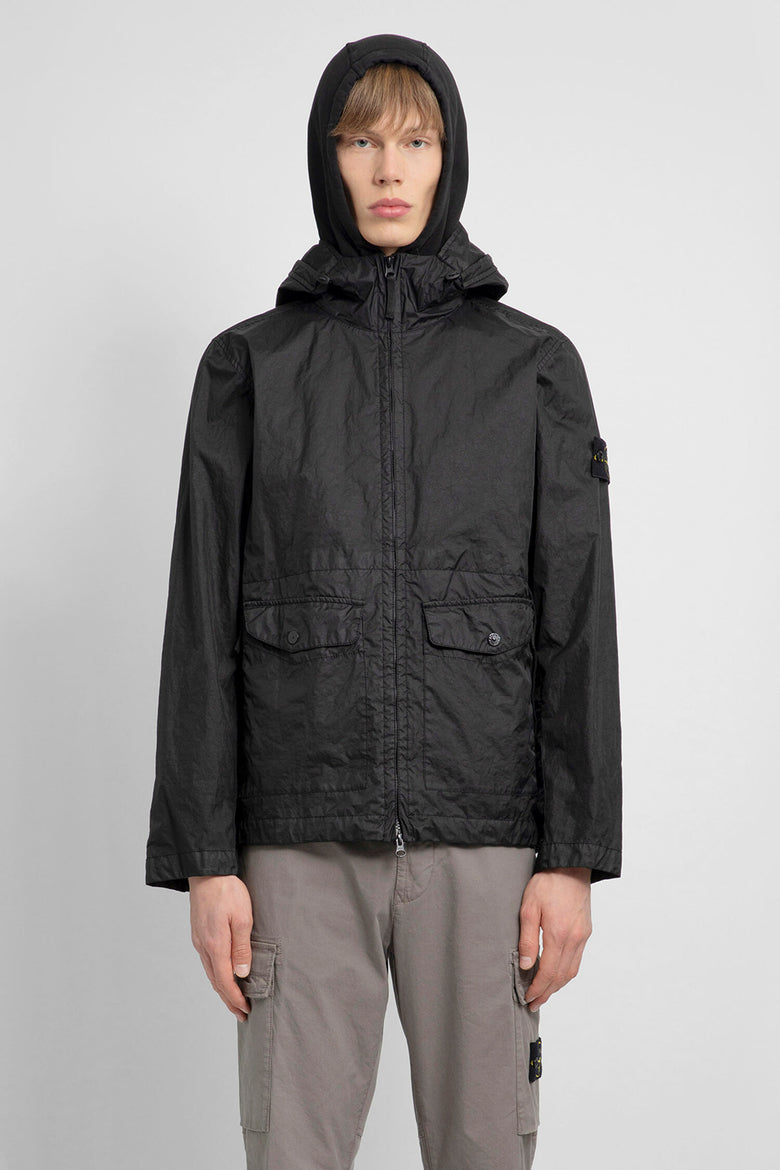 STONE ISLAND MAN BLACK JACKETS